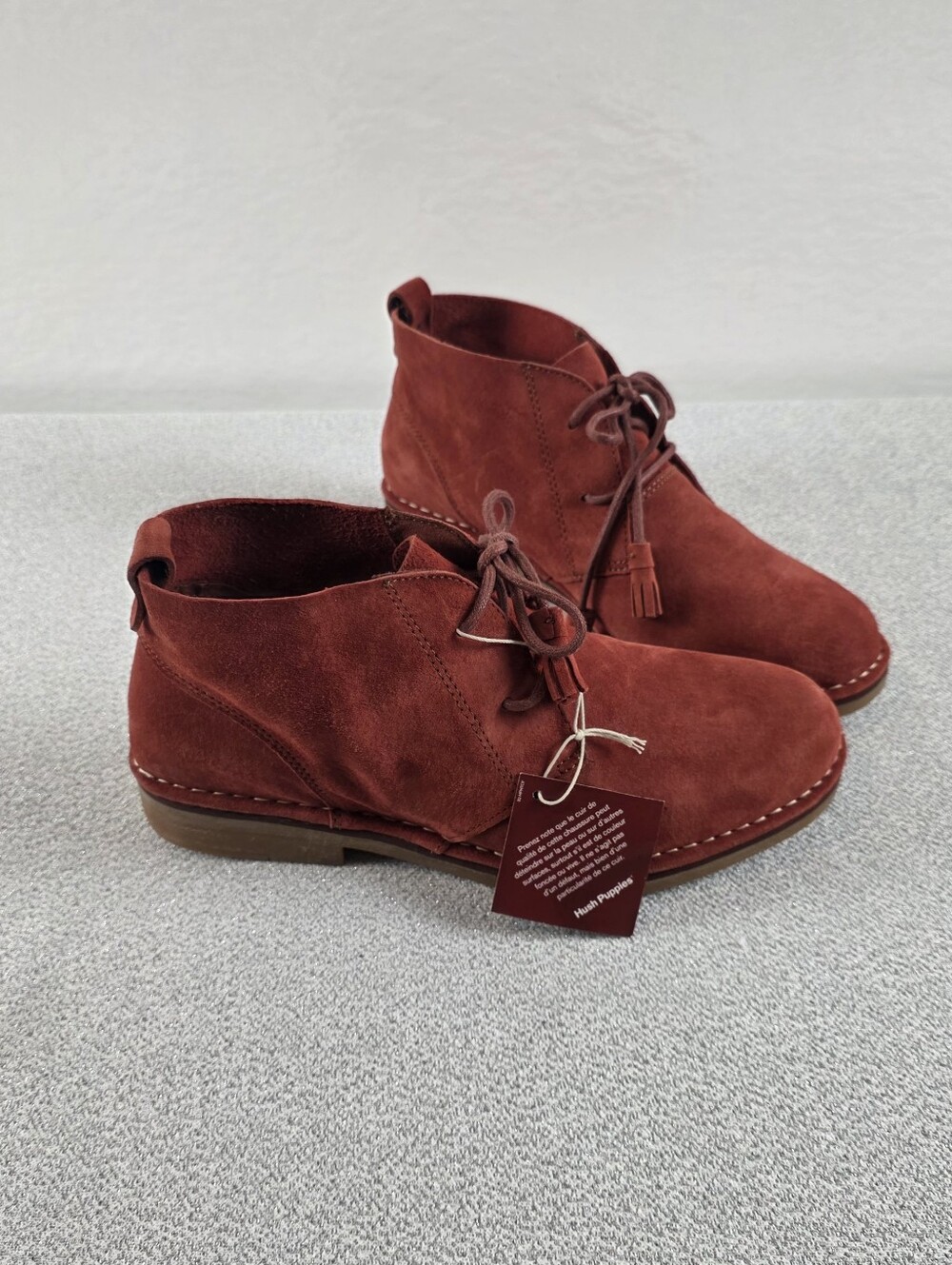 NEW Hush Puppies Suede Chukka Boots Brick Red Women's 9